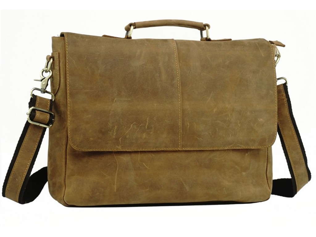 Мужской кожаный портфель TIDING BAG t0019 - Royalbag Фото 1
