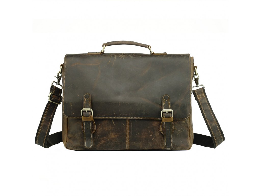 Мужской кожаный портфель TIDING BAG t0021 - Royalbag