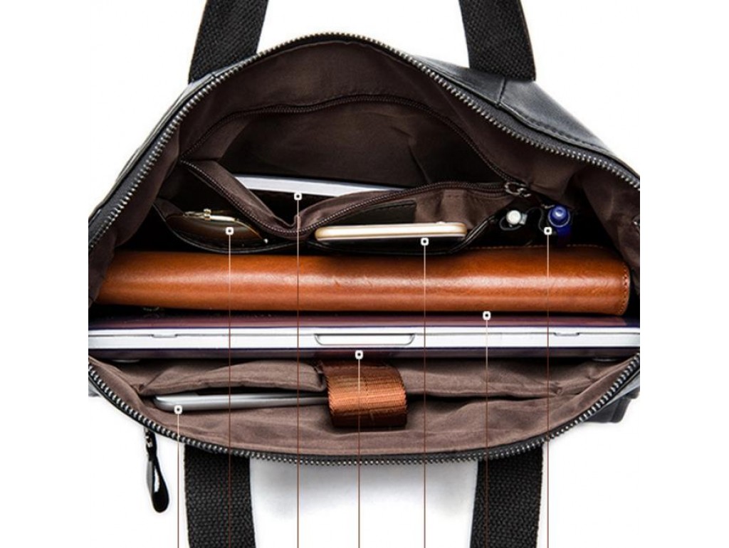 Мужская деловая кожаная сумка Jasper & Maine 7120A-1 - Royalbag