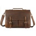 Прочный мужской кожаный портфель с отделом для ноутбука TIDING BAG t0016 - Royalbag Фото 3