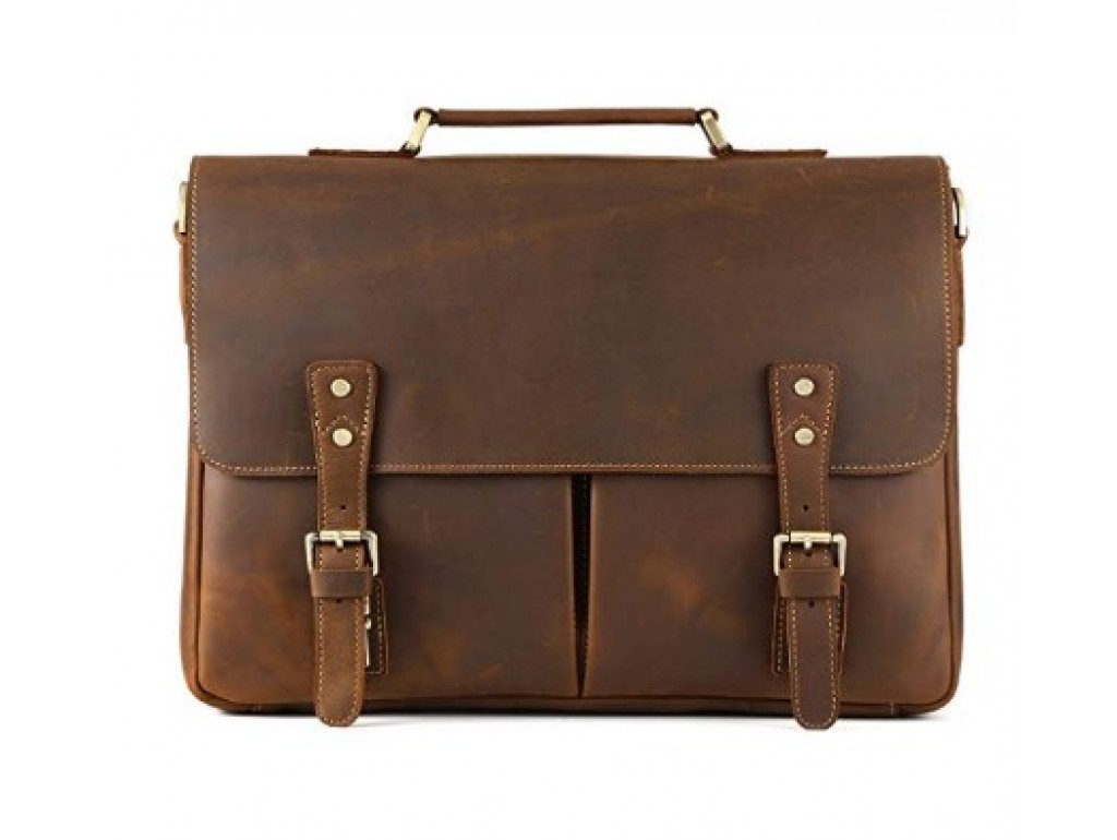 Мужской кожаный портфель TIDING BAG t0016 - Royalbag