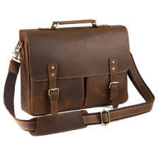 Прочный мужской кожаный портфель с отделом для ноутбука TIDING BAG t0016 - Royalbag