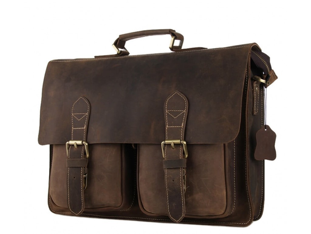 Мужской кожаный портфель TIDING BAG 7105B - Royalbag Фото 1