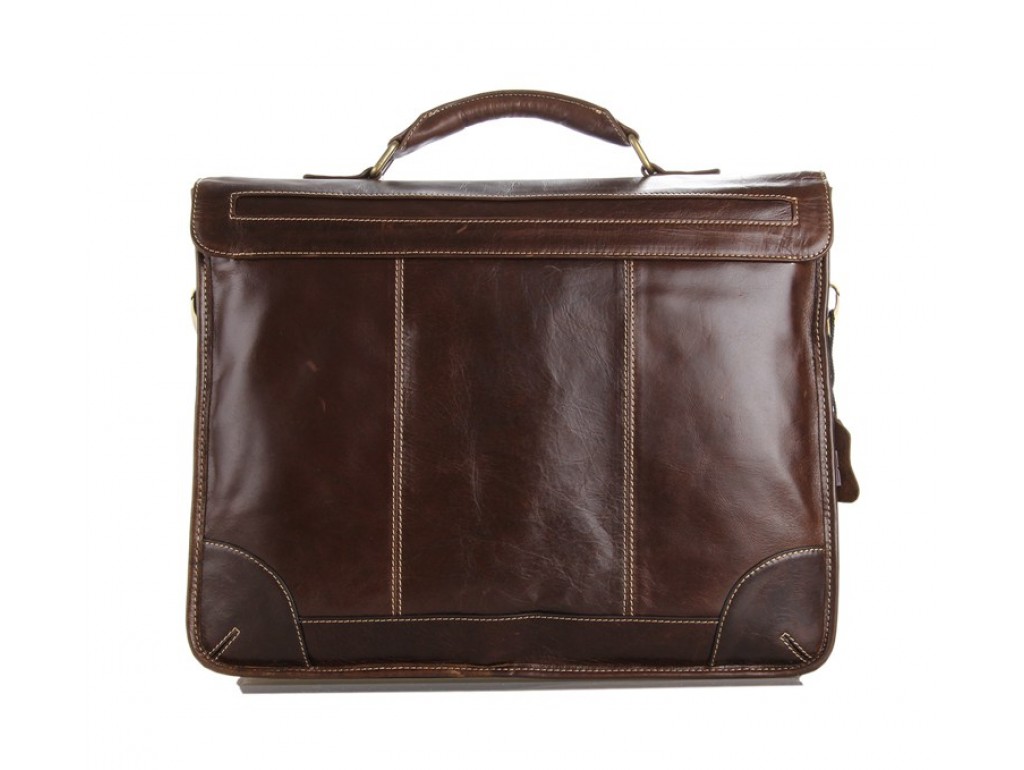 Мужской кожаный портфель с клапаном коричневый Tiding Bag 7091C - Royalbag