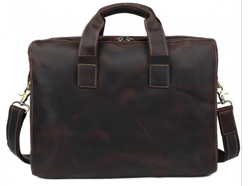 Стильная мужская сумка для документов лошадиная кожа Tiding Bag 7167R - Royalbag