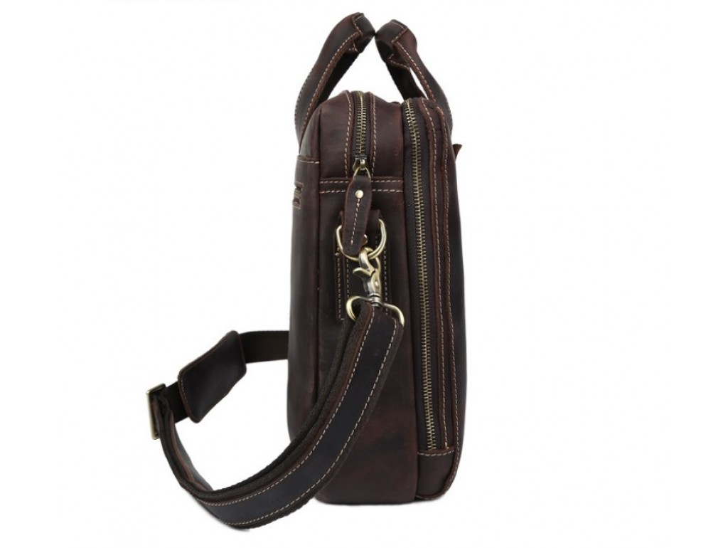 Стильная мужская сумка для документов лошадиная кожа Tiding Bag 7167R - Royalbag