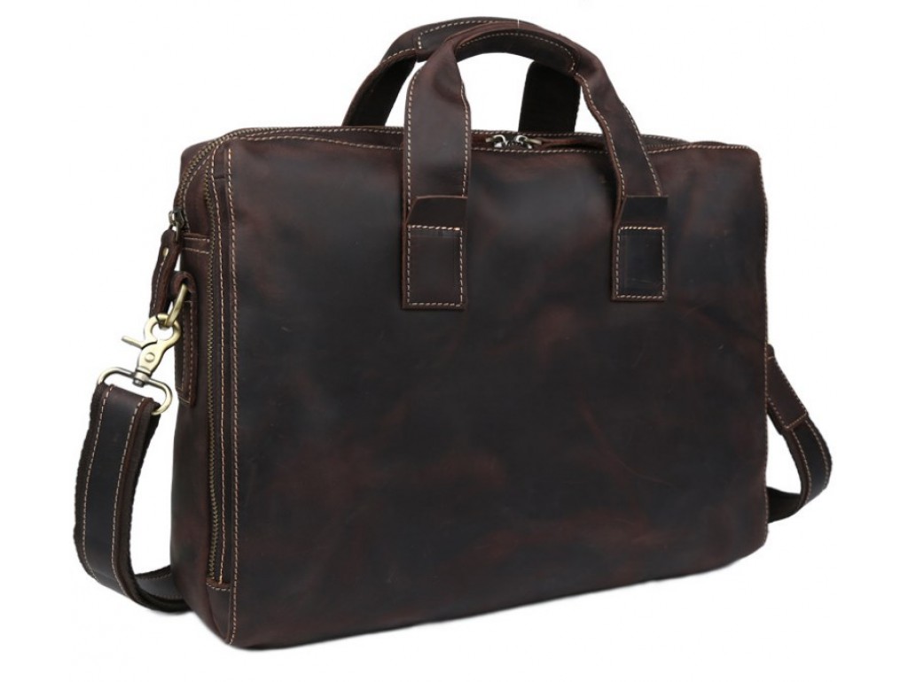 Стильна чоловіча сумка для документів кінська шкіра Tiding Bag 7167R - Royalbag