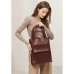 Кожаная женская сумка шоппер Бэтси с карманом бордовая Краст - Royalbag Фото 3