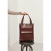 Кожаная женская сумка шоппер Бэтси с карманом бордовая Краст - Royalbag Фото 4