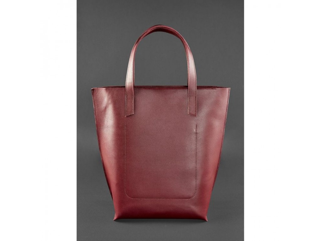 Кожаная женская сумка шоппер D.D. бордовая - Royalbag