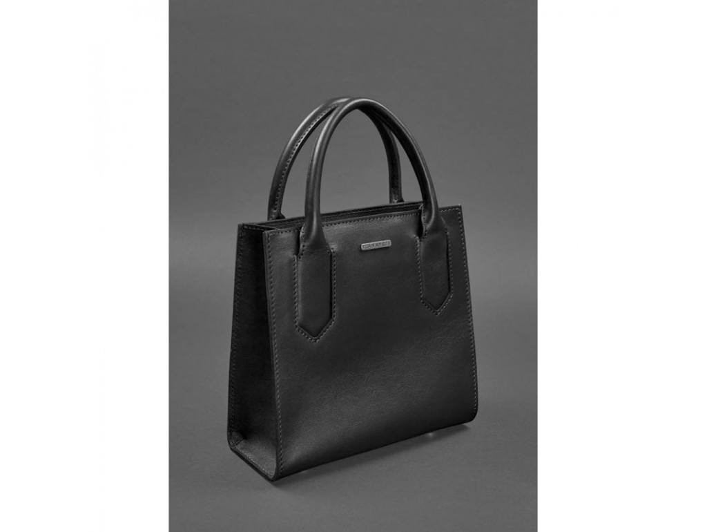Кожаная женская сумка-кроссбоди черная - Royalbag