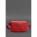 Кожаная женская поясная сумка Dropbag Mini красная - Royalbag Фото 4