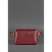 Кожаная поясная сумка Dropbag Mini Krast бордовая - Royalbag Фото 4
