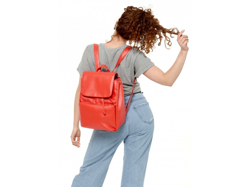 Женский рюкзак Sambag Loft BQN красный - Royalbag Фото 1