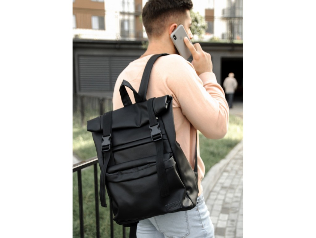 Рюкзак RollTop 0SH2m черный - Royalbag Фото 1