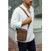 Мужская сумка на плечо коричневая кожаная Tiding Bag t0036 - Royalbag Фото 3