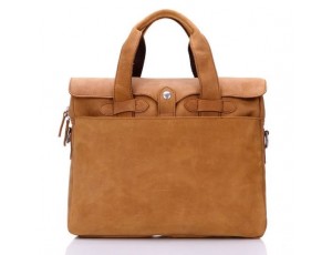 Стильная мужская кожаная сумка-портфель в песочном цвете John McDee JD8047C - Royalbag