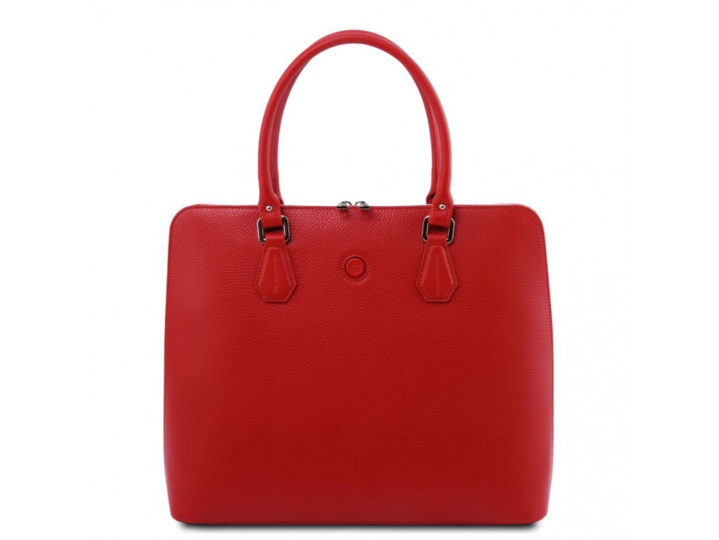 TL141809 Magnolia - Красная женская кожаная деловая сумка от Tuscany (Италия) - Royalbag Фото 1