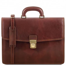 AMALFI - Портфель с одним отделением из кожи для мужчин Tuscany Leather TL141351 (Brown - коричневый) - Royalbag Фото 2
