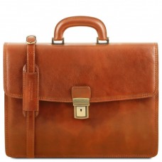 AMALFI - Портфель с одним отделением из кожи для мужчин Tuscany Leather TL141351 (Honey – медовый) - Royalbag Фото 2