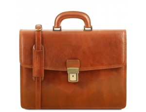 AMALFI - Портфель с одним отделением из кожи для мужчин Tuscany Leather TL141351 (Honey – медовый) - Royalbag