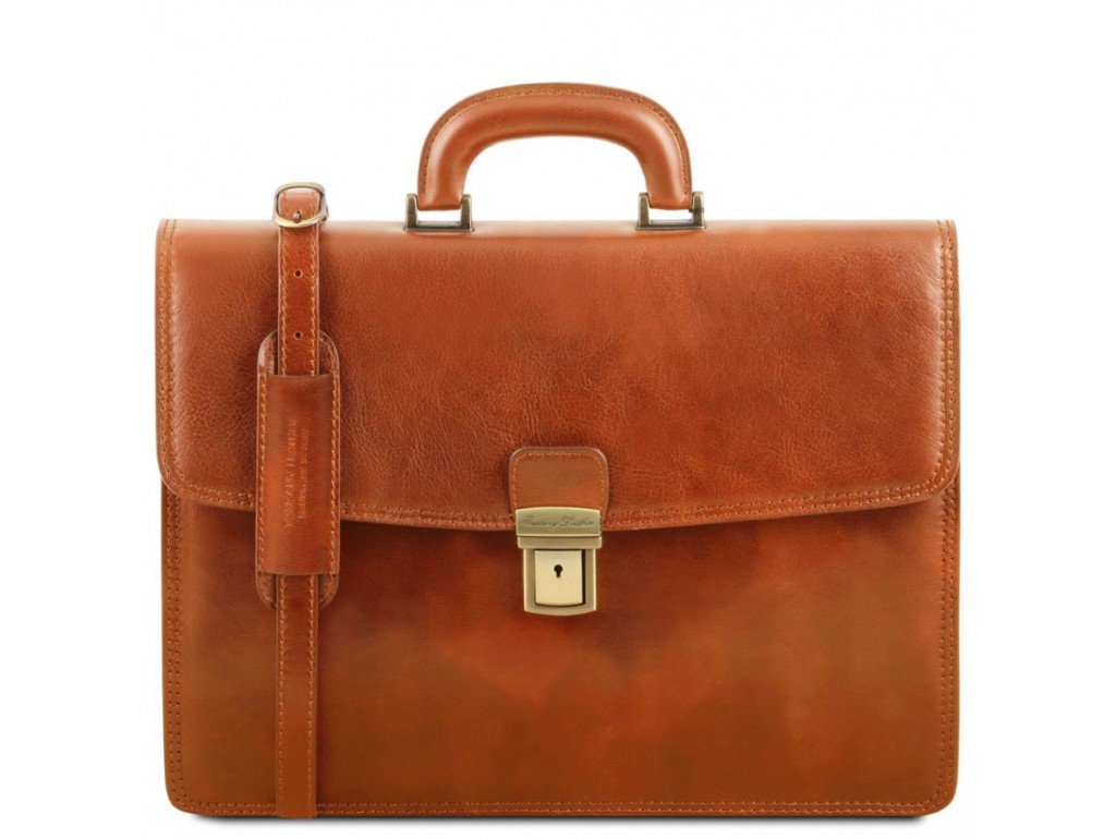 AMALFI - Портфель с одним отделением из кожи для мужчин Tuscany Leather TL141351 (Honey – медовый) - Royalbag Фото 1