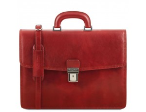 AMALFI - Портфель с одним отделением из кожи для мужчин Tuscany Leather TL141351 (Red – красный) - Royalbag