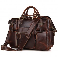 Вместительная кожаная мужская сумка для ноутбука JD7028C John McDee - Royalbag Фото 2