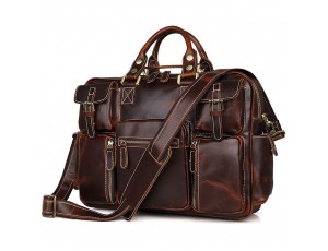 Вместительная кожаная мужская сумка для ноутбука JD7028C John McDee - Royalbag