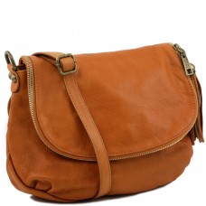 Женская кожаная сумка на плечо Tuscany Leather Bag TL141223 (Cognac - коньячный) - Royalbag Фото 2