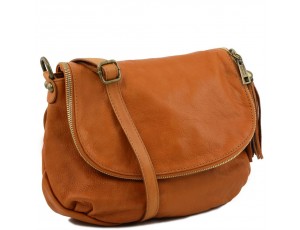 Женская кожаная сумка на плечо Tuscany Leather Bag TL141223 (Cognac - коньячный) - Royalbag