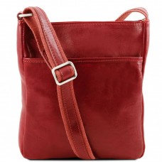 JASON - Мужская кожаная сумка через плечо Tuscany Leather TL141300 (Red – красный) - Royalbag Фото 2