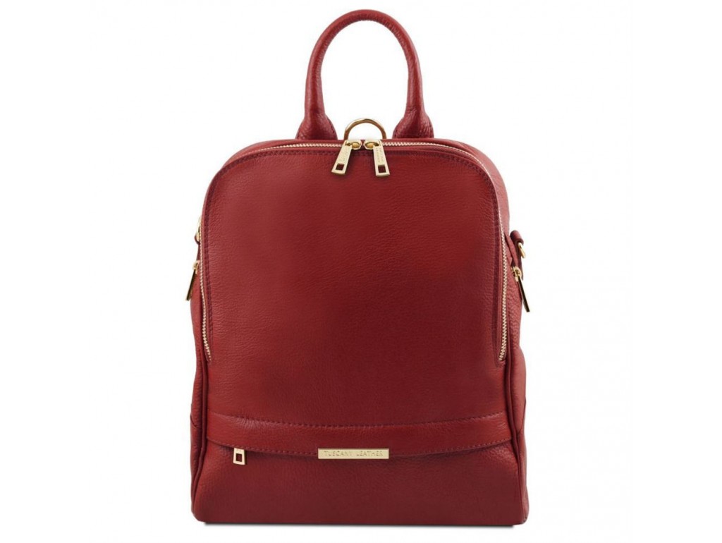 TL141376 Красный TL Bag - женский кожаный рюкзак мягкий от Tuscany - Royalbag Фото 1