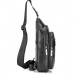 Кожаная нагрудная сумка "слинг" на одно плечо T1000 BULL черная - Royalbag Фото 6