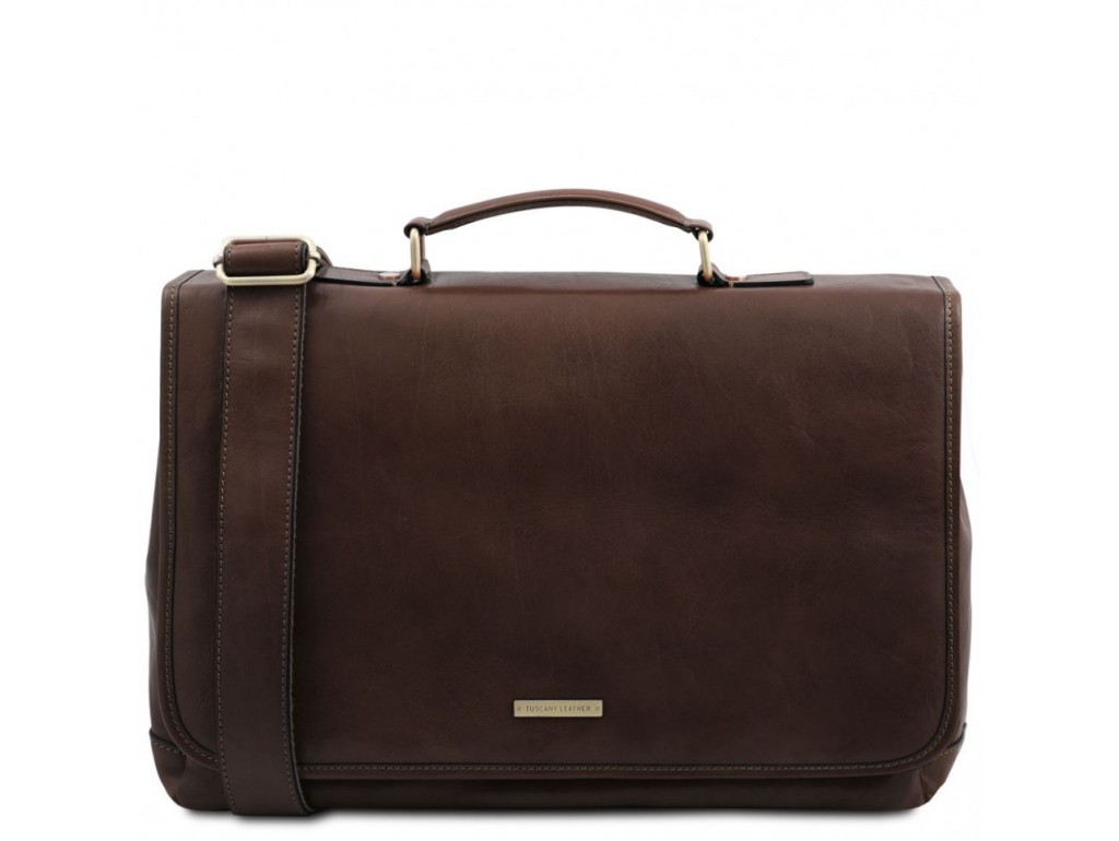 Mantova TL SMART сумка портфель кожаная TL142068 от Tuscany (Dark brown — темно-коричневый) - Royalbag Фото 1