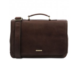 Mantova TL SMART сумка портфель кожаная TL142068 от Tuscany (Dark brown — темно-коричневый) - Royalbag