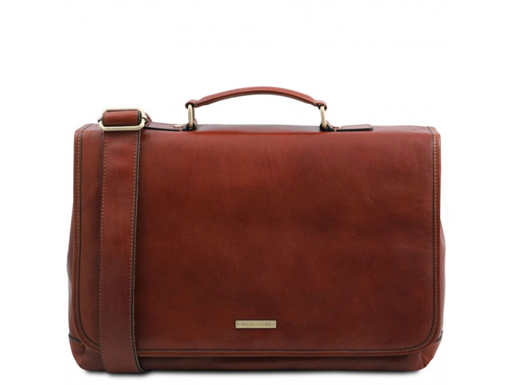 Mantova TL SMART сумка портфель кожаная TL142068 от Tuscany (Brown - коричневый) - Royalbag Фото 1