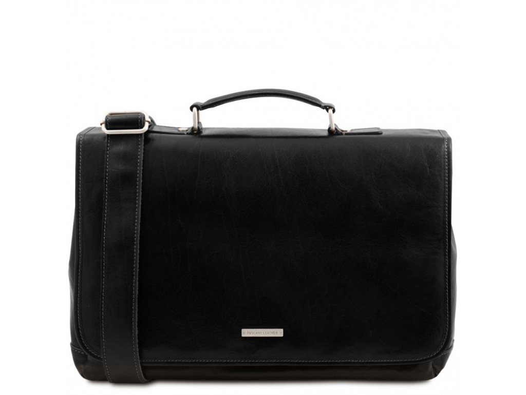 Mantova TL SMART сумка портфель кожаная TL142068 от Tuscany (Black – черный) - Royalbag Фото 1