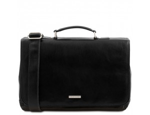 Mantova TL SMART сумка портфель кожаная TL142068 от Tuscany (Black – черный) - Royalbag