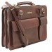 TL141268 Темно-коричневый Venezia - Кожаный портфель на 2 отделения от Tuscany - Royalbag Фото 5