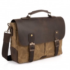 Мужская сумка-портфель водостойкий канвас и кожа RSw-3960-3md TARWA - Royalbag Фото 2