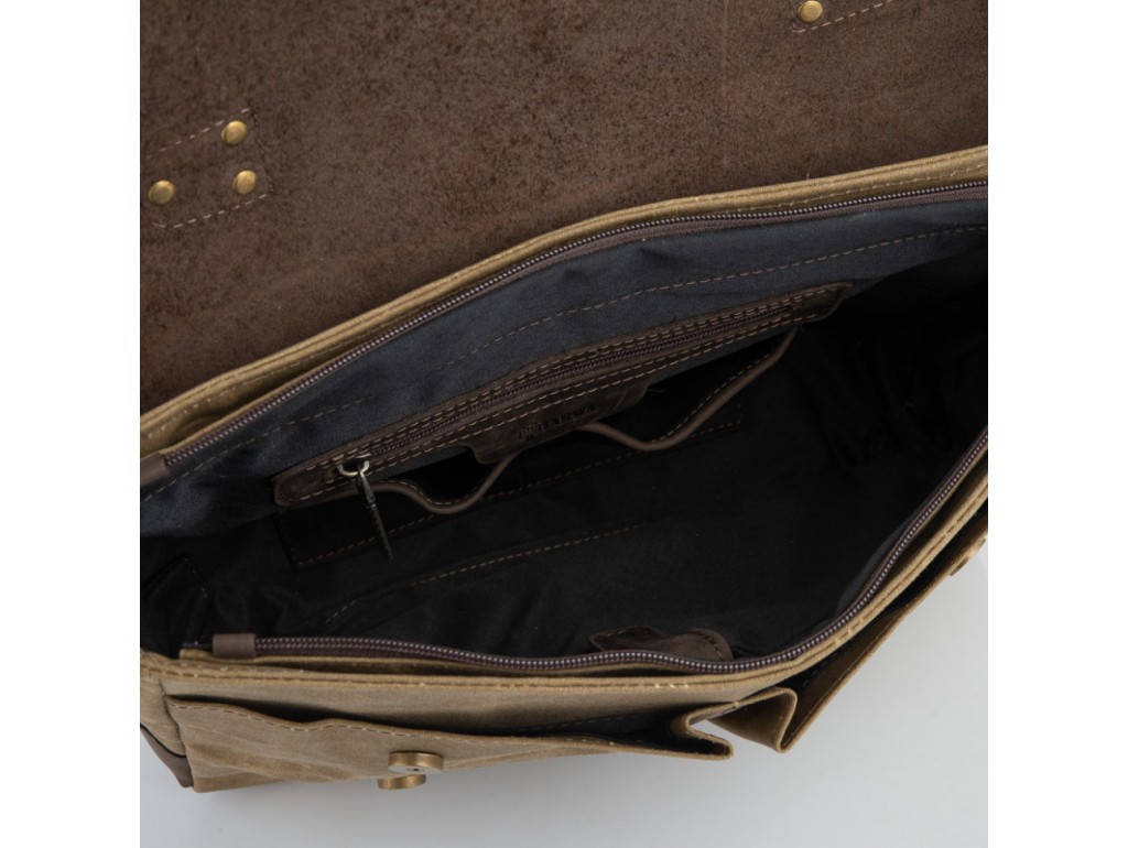 Мужская сумка-портфель водостойкий канвас и кожа RSw-3960-3md TARWA - Royalbag