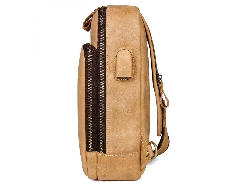 Кожаный рюкзак на одно плечо, рюкзак-слинг JD4024B John McDee - Royalbag