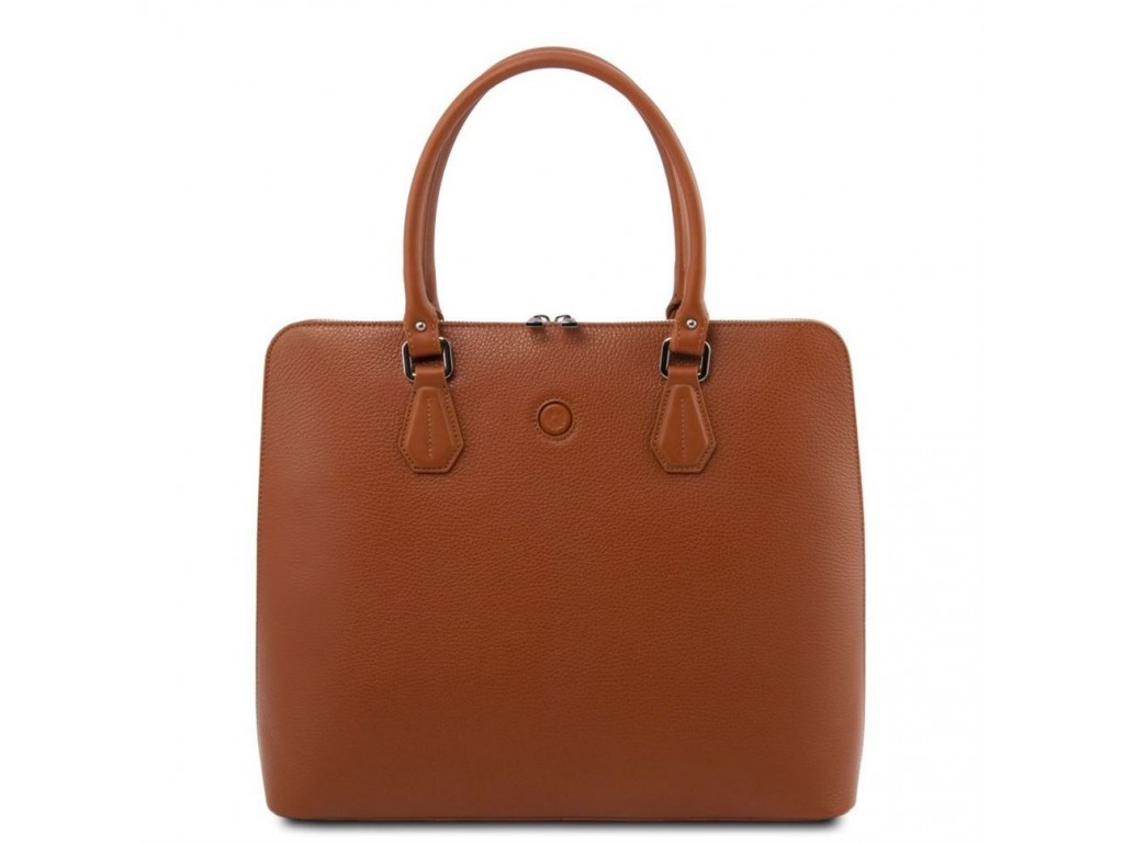 TL141809 Коньяк Magnolia - женская кожаная деловая сумка от Tuscany - Royalbag Фото 1
