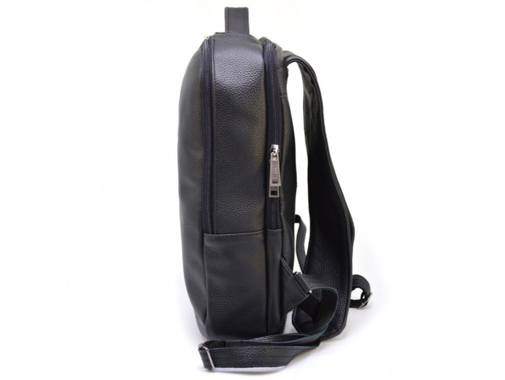 Кожаный мужской рюкзак черный TARWA FA-7287-3md на два отдела - Royalbag
