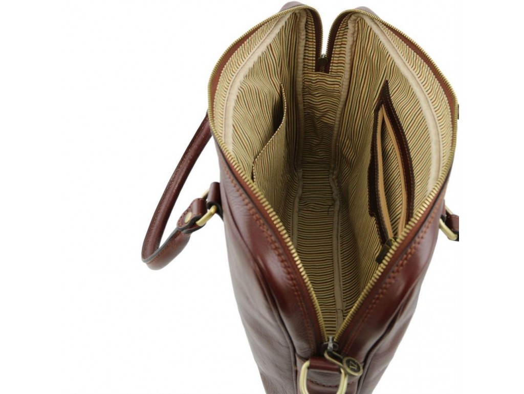 TL141283 Коричневый Prato - Эксклюзивная кожаная сумка для ноутбука от Tuscany - Royalbag