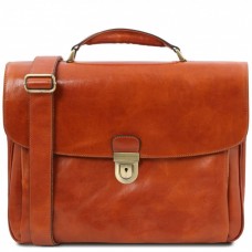 TL142067 Alessandria - кожаный мужской портфель мультифункциональный, цвет: Мед - Royalbag Фото 2