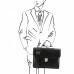 TL142067 Alessandria - кожаный мужской портфель мультифункциональный, цвет: Черный - Royalbag Фото 4