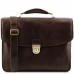 TL142067 Alessandria - кожаный мужской портфель мультифункциональный, цвет: Темно-коричневый - Royalbag Фото 3