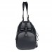 Кожаная дорожная спортивная сумка через плечо черная John McDee 7420A - Royalbag Фото 5